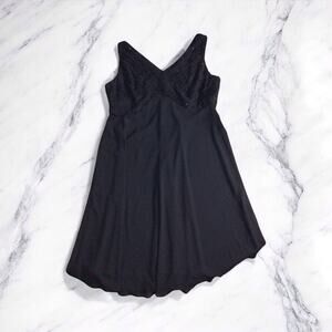 Adrianna Papell Boutique Dress Womens 20W Black Beaded Formal Evening Cocktail